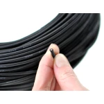 Vista detalle del cable silicona 14AWG negro con alta flexibilidad