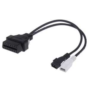 OBD2 2x2 till 16-pin kabel kompatibel med VW Audi Seat Skoda VAG adapter