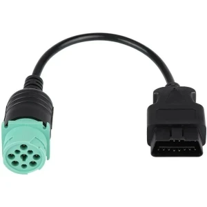 OBD2-kabel 9 pin till 16 pin för Cummins-lastbil - professionell diagnosadapter
