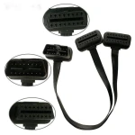 OBD2-delare förlängningsadapter 16-polig för fordonsdiagnostik