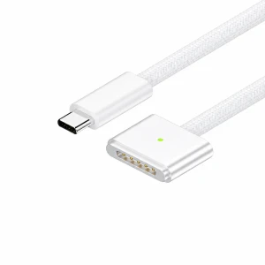 USB-C till MagSafe 3 140W-kabel för MacBook Pro och Air – 2 m flätad, White