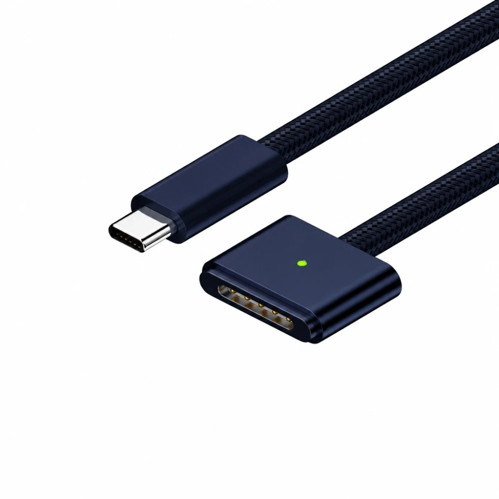 USB-C till MagSafe 3 140W-kabel för MacBook Pro och Air – 2 m flätad, Midnight