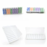 Batterihållarlåda 10× 18650 Transparent Plast Stor Kapacitet