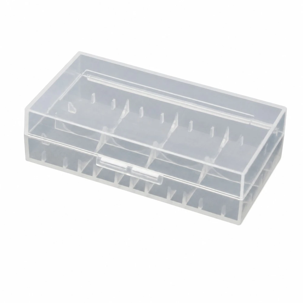 Batteribox Hållare 2× 20700 21700 Transparent Plast Förvaring