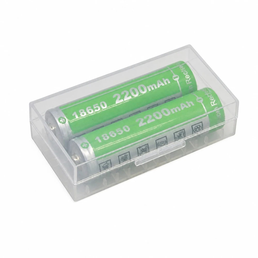 Batteribox Hållare 2× 20700 21700 Transparent Plast Förvaring