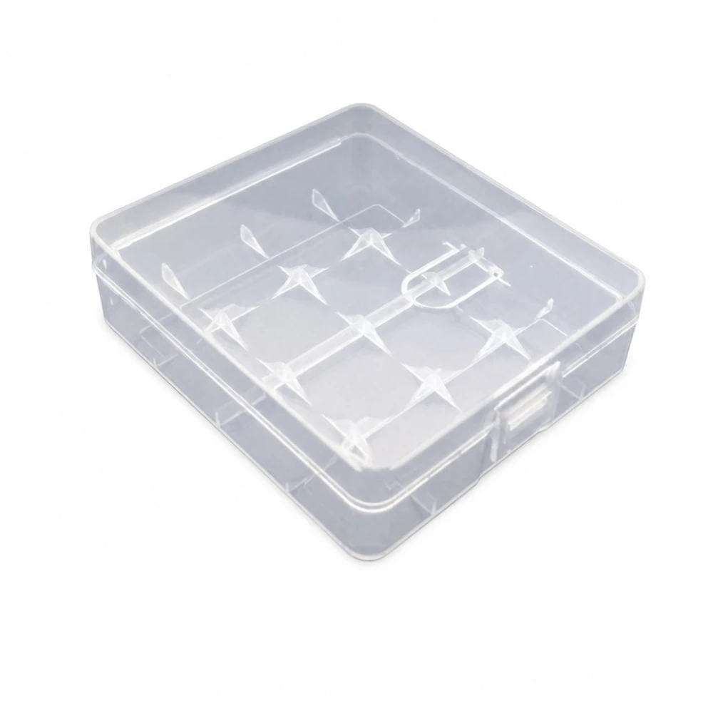 Batterihållare 4× 18650 Transparent Plast Förvaring Skydd