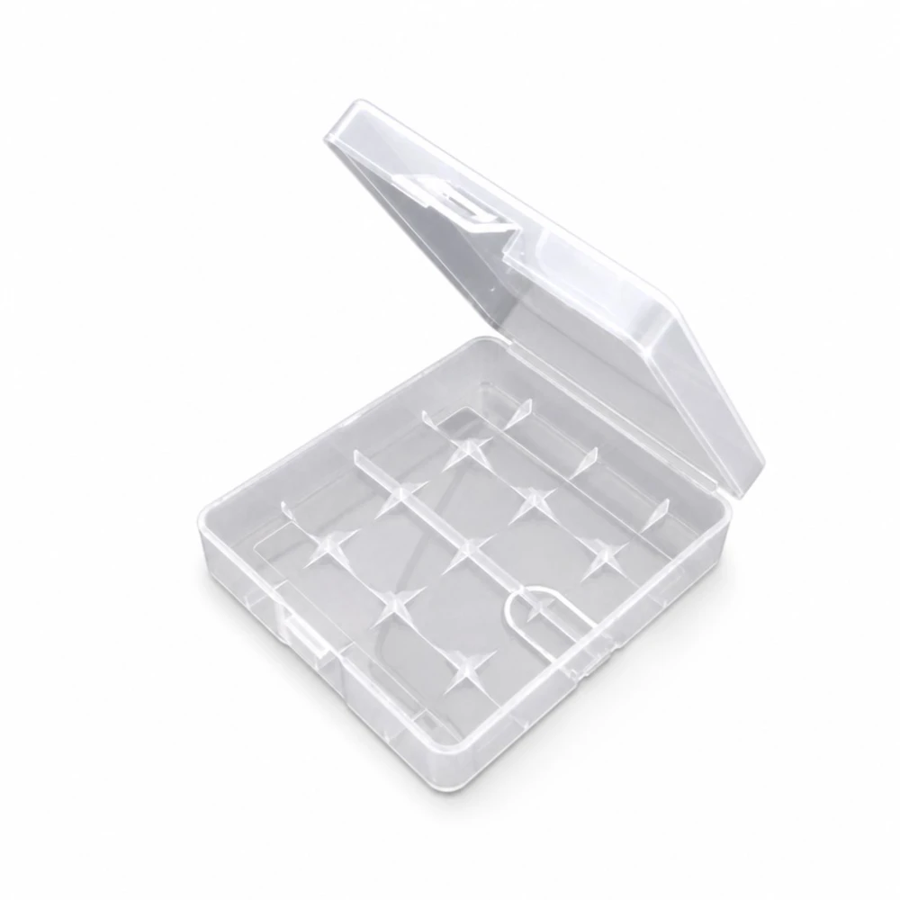 Batterihållare 4× 18650 Transparent Plast Förvaring Skydd