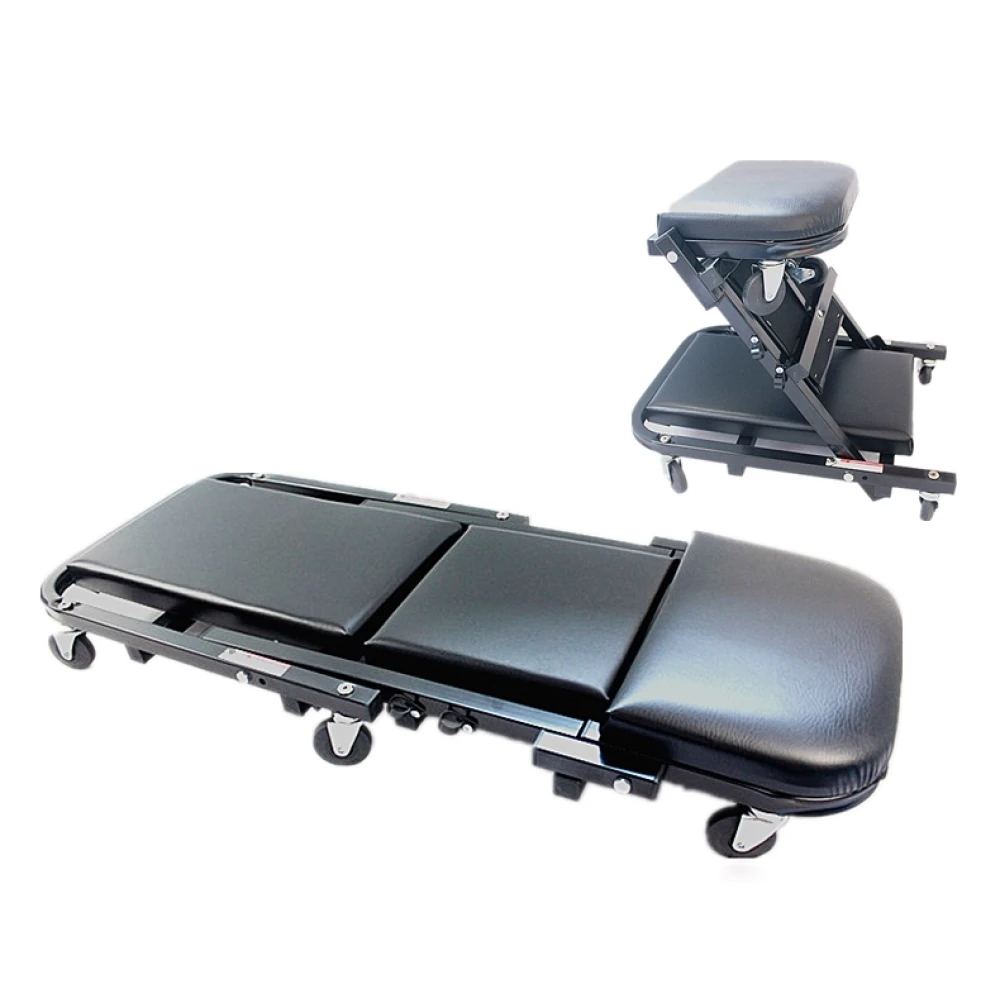 Mekanikerbädd hopfällbar stol med hjul för verkstad