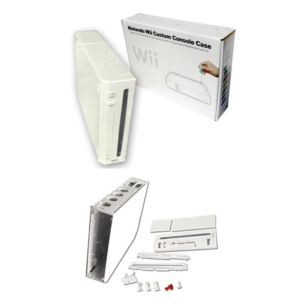 Komplett vit Nintendo Wii-skal för reparation
