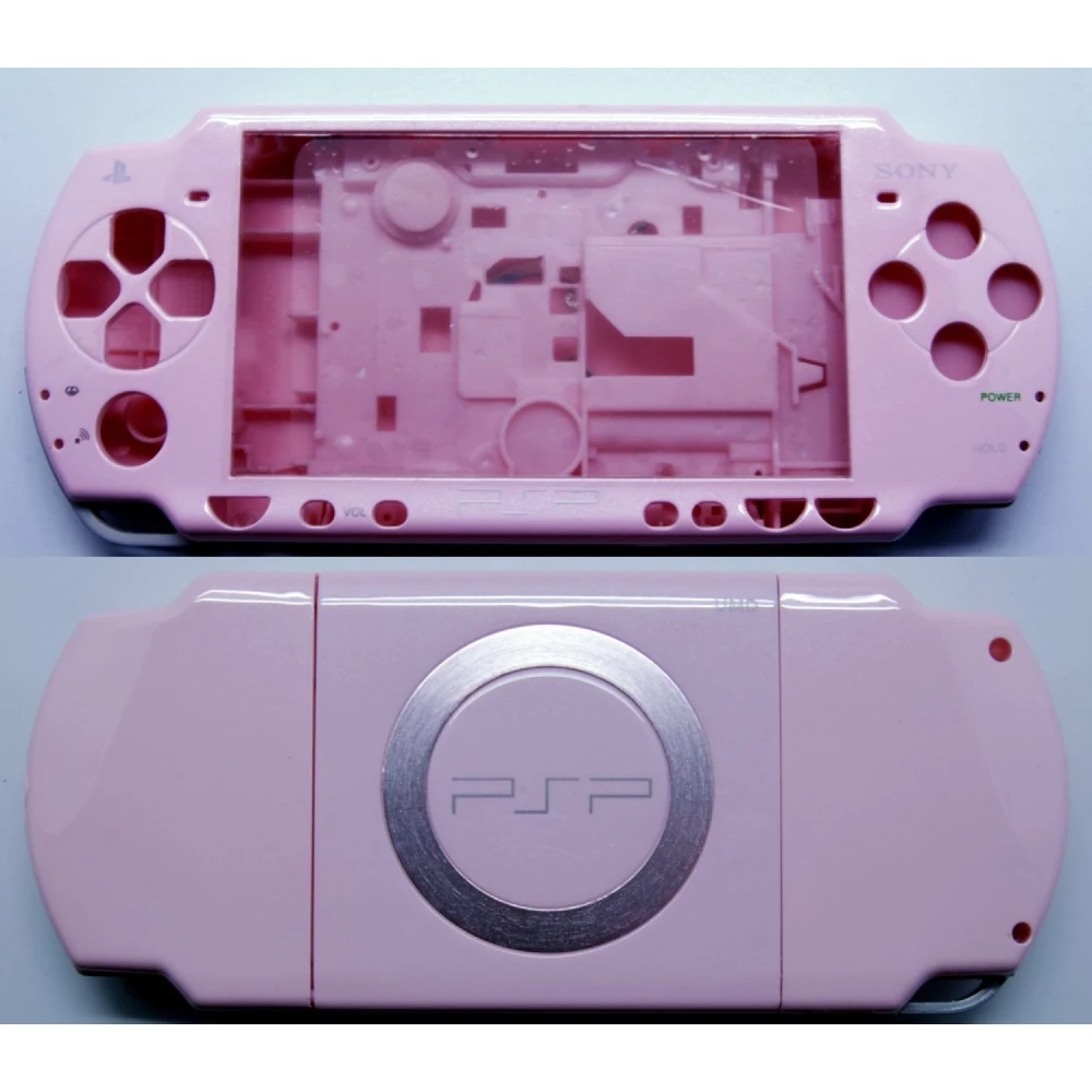 Komplett skal till PSP 2000 rosa med knappar för PSP Slim