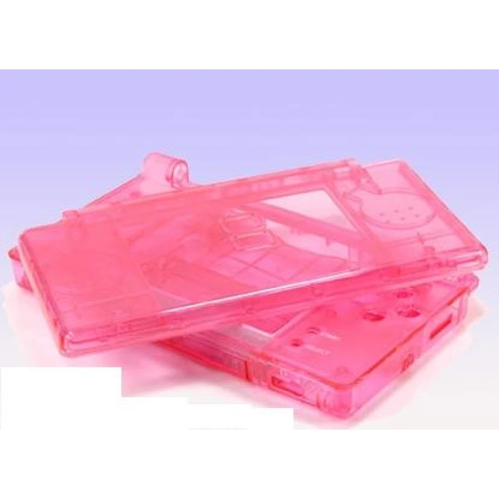 Ersättningsskal för Nintendo DS Lite i rosa transparent