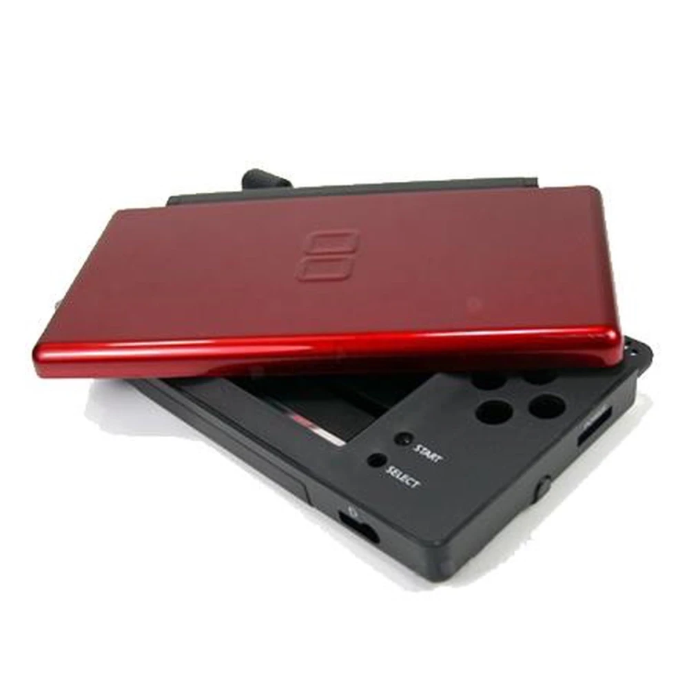 Reservskal för Nintendo DS Lite i svart och rött med skruvar