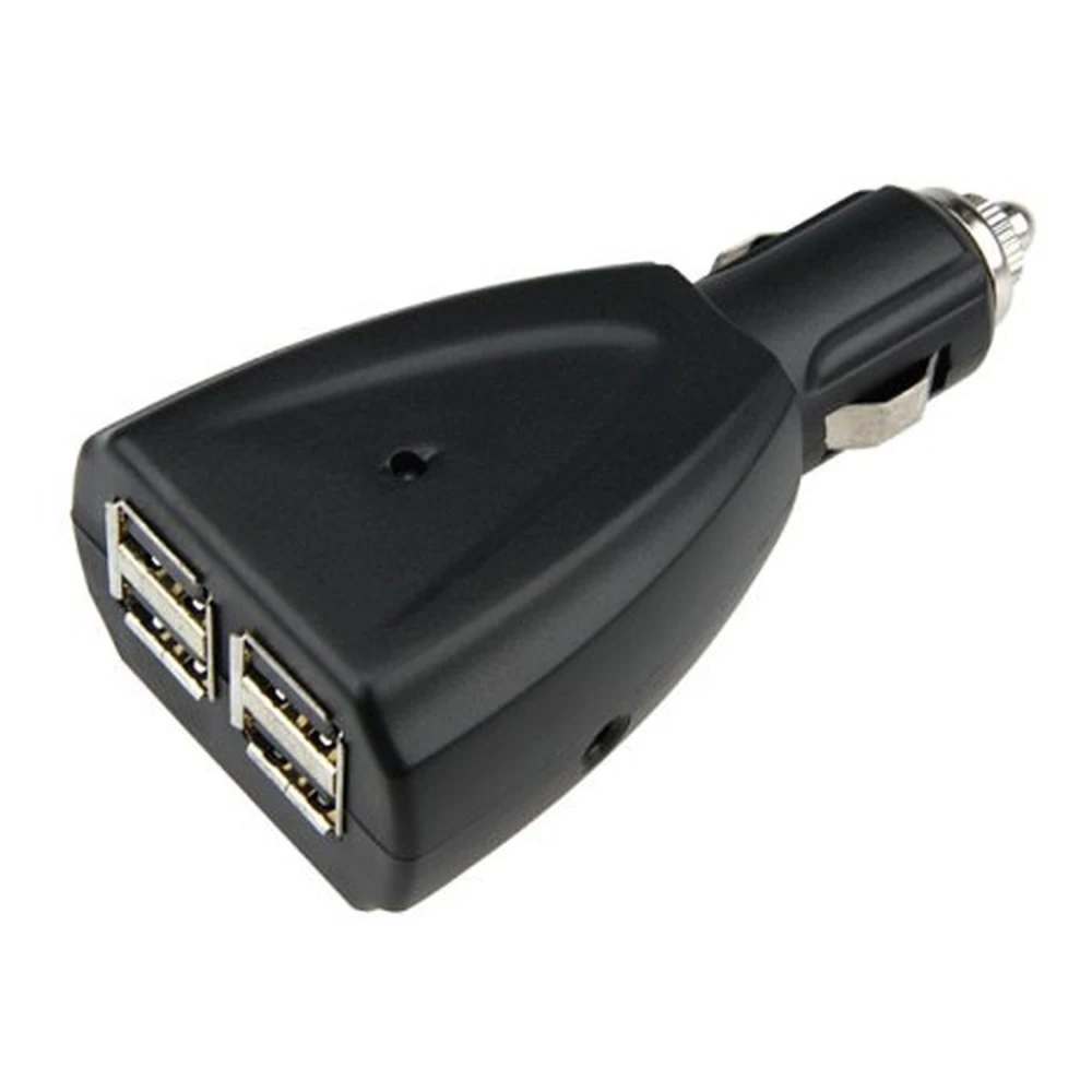 USB billaddare med 4 portar för snabb och effektiv laddning