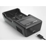 Cargador XTAR VC2 con dos ranuras independientes para baterías