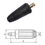 Hane 10-25 luftkontakt för svetskabel 160-200A från Mlink