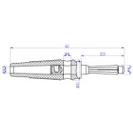 Conector banana 4mm azul BP4526 en primer plano