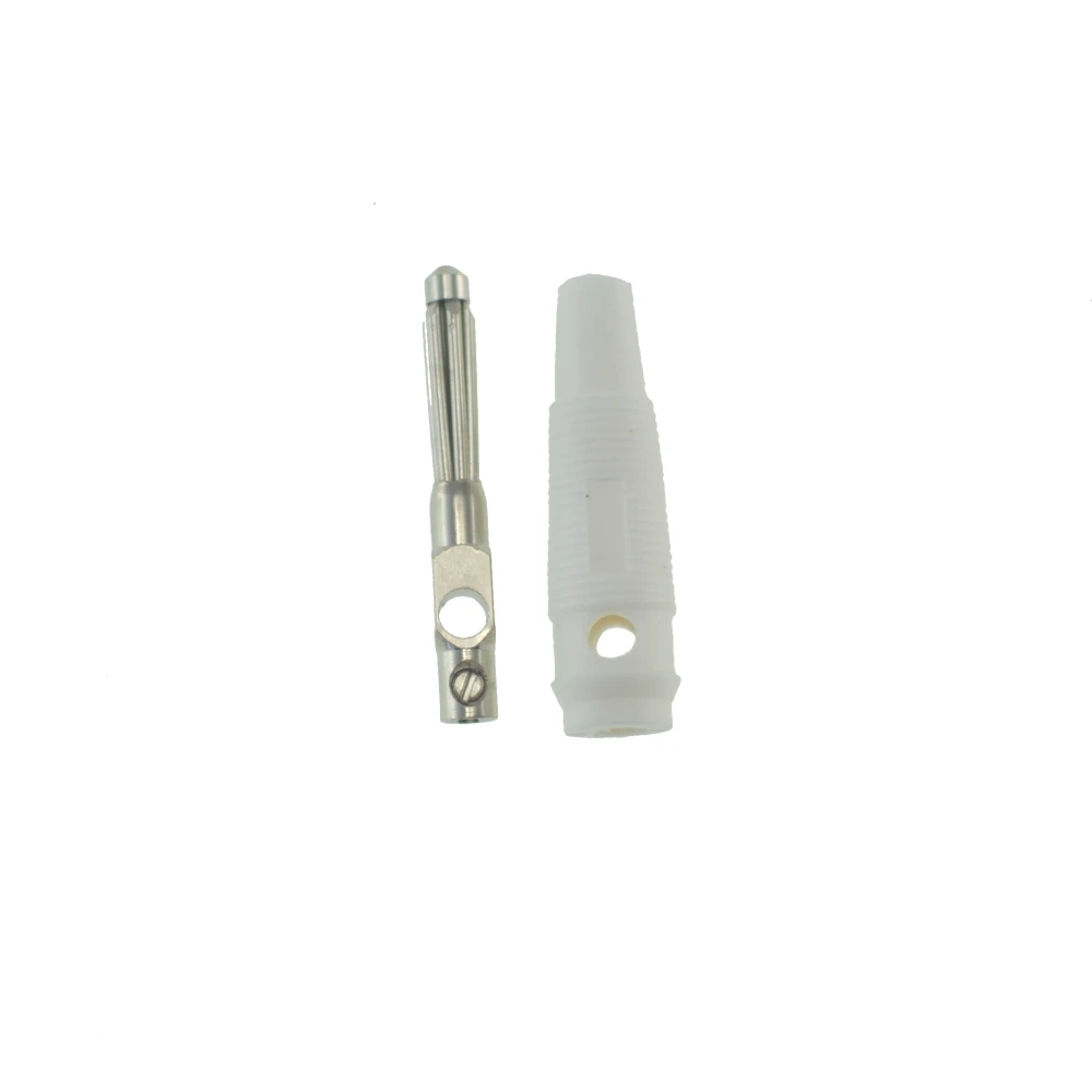 4 mm banankontakt vit BP4526 för specialkablar Satkit