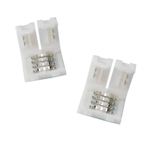 LED-klämkontakt 4 pin 10mm 5050 RGB för LED-list - Enkel montering