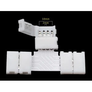 LED T-kontakt 4-pin 10mm 5050 RGB för LED-list YourLed