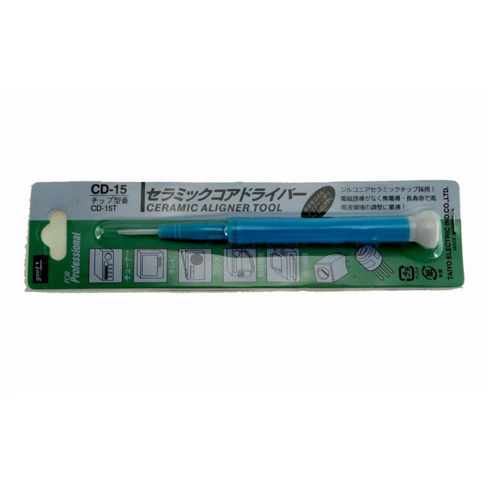 Keramisk justerskruvmejsel för potentiometrar GOOT CD-15 1,3mmx0,4mm