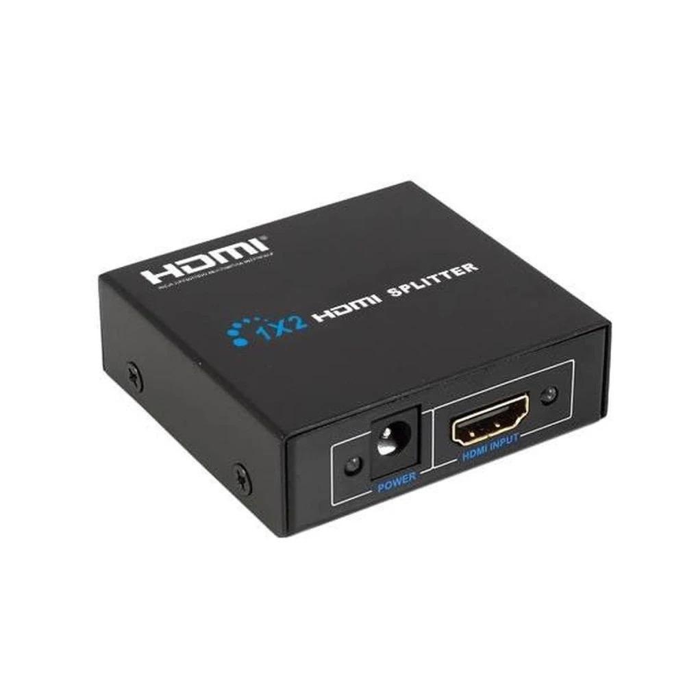 HDMI-fördelare 1x2 Full HD med 1 ingång och 2 utgångar kompatibel med 1080p HDTV och 3D