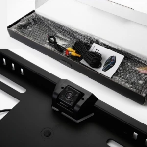 E315 4LED registreringsskyltshållare med backkamera för bil
