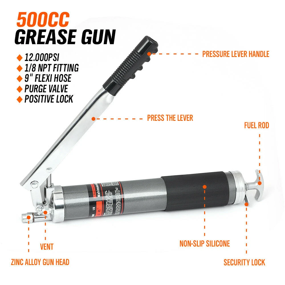 Herramienta de engrase manual para coches y maquinaria con presión 10000PSI