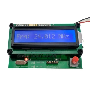 Utrustning för att testa och mäta kvartskristaller (30 kHz till 20 MHz)