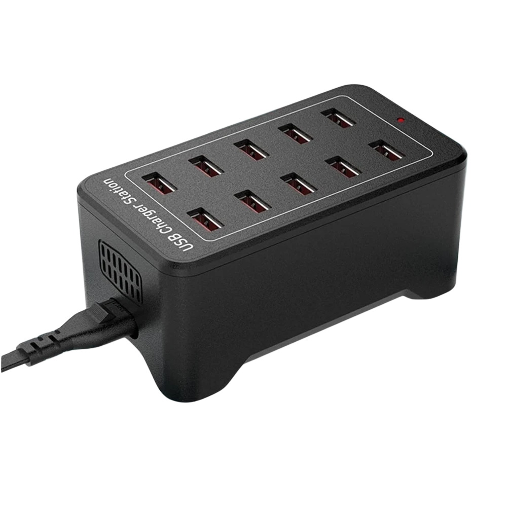 USB-laddstation 10 portar med IQ Charge - 50W 12A, 2.4A per port