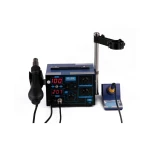 Estación Mlink H4 con pistola de aire caliente y soldador en soporte