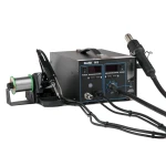 Vista frontal de la estación de soldadura 2 en 1 Mlink H5 con display digital