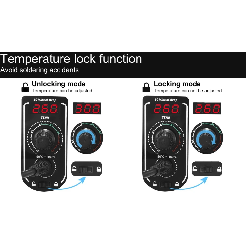 Digital lödstation Mlink S1 60W med LED-display och temperaturlås