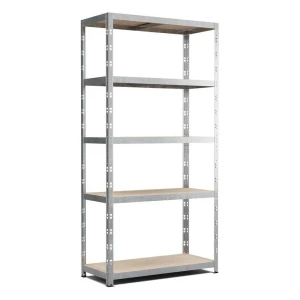 Metallhylla 180x90x40 cm robust och mångsidig med 5 hyllplan