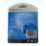 Extensor USB RJ45 conectado a ordenador y dispositivo USB