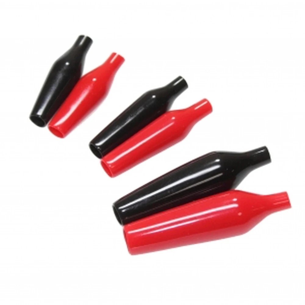 PVC-skydd för krokodilklämmor - 2-pack tåliga skydd