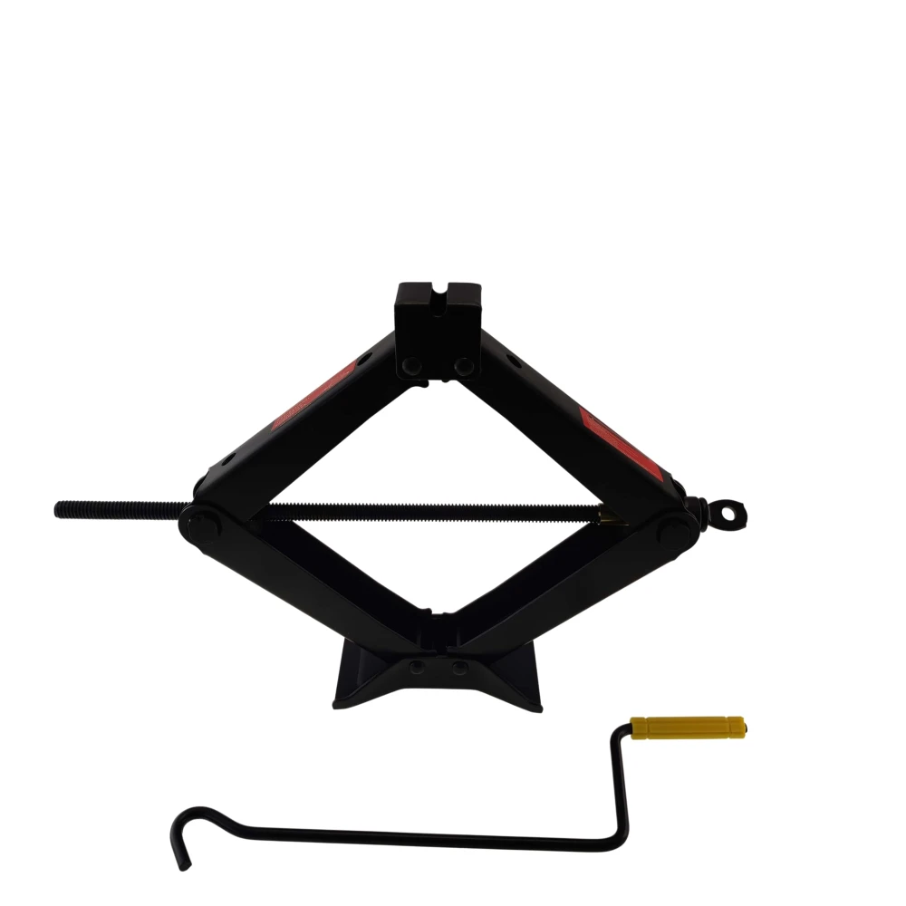 Vista lateral del gato de tijera 2.5 toneladas con palanca en S