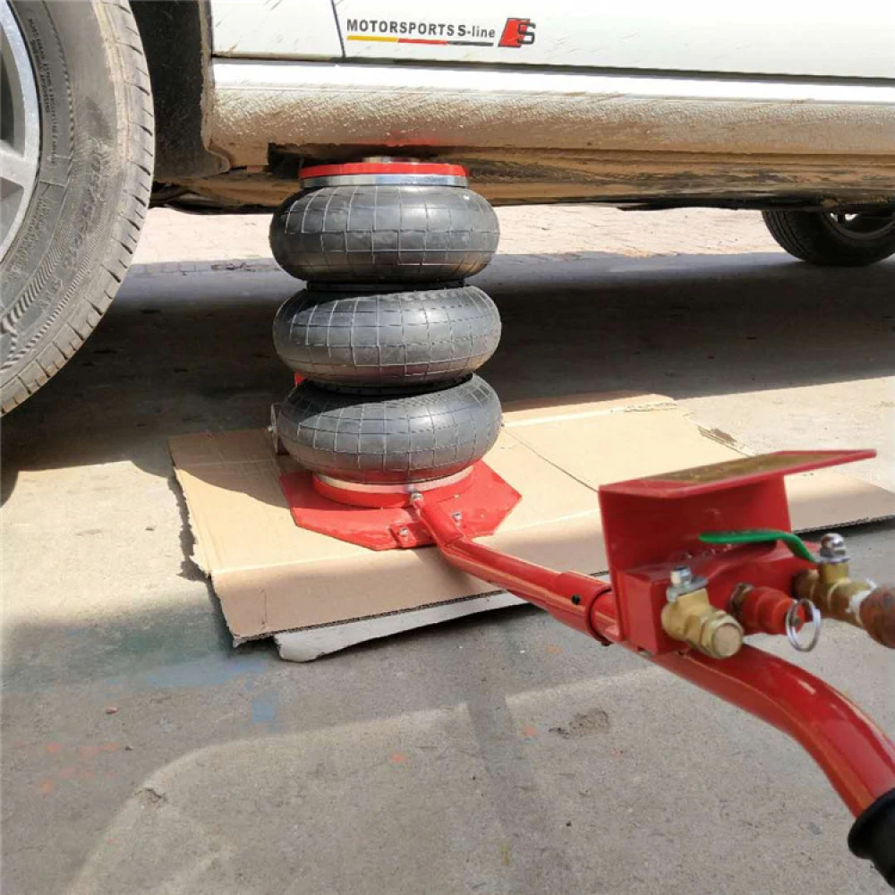 Pneumatisk domkraft 3 ton med trippel luftkudde för bilar