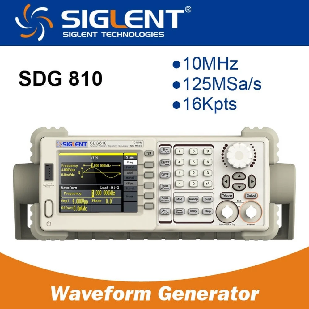 Siglent SDG810 godtycklig funktionsgenerator 10MHz för elektronik