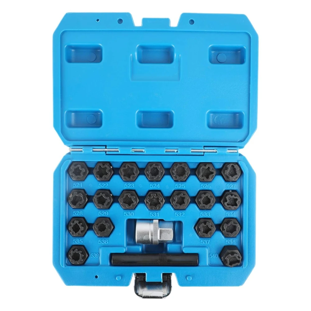 22-delars låsnyckelsats för fälgar, kompatibel med VAG-fordon