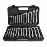 Set med 26 Kombinationsnycklar Ring-Öppen 6-32mm Cr-V Stål med Väska
