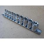 Torx hylsnyckelsats 1/4 - 10 delar TSX TOOL i kromvanadin