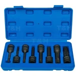 Torx hylsor för slag 1/2 T30-T80 - 8 delar TSX TOOL