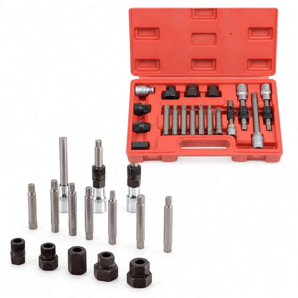 Kit 18 delar demontering av frihjulspulley alternator (OAP / OAD)