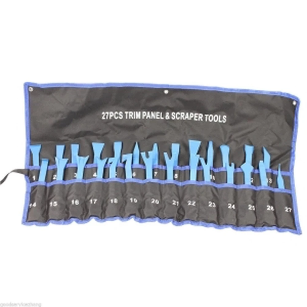 27-delars verktygsset för demontering av dörrpaneler, lister och navkapslar TSX TOOL