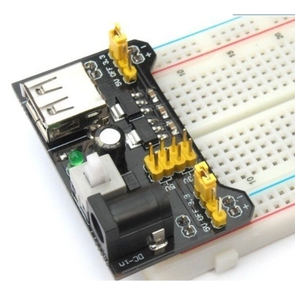 Strömförsörjningskit 5V 3.3V för kopplingsdäck Arduino kompatibelt med MB102