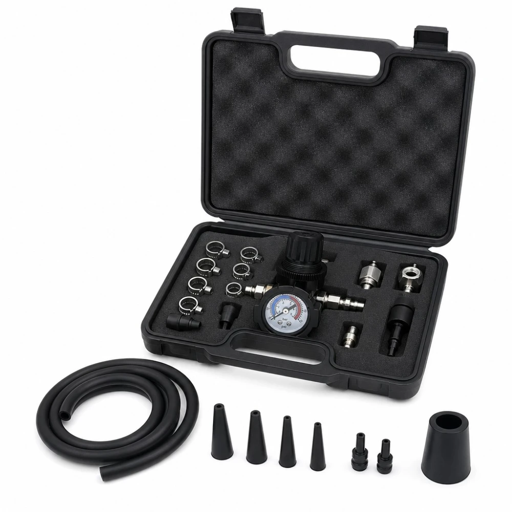 Turboladdare Läckagetestkit 9 Delar med Manometer Turbo Trycktestare