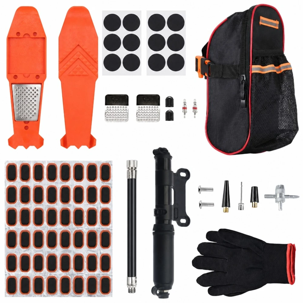 Punkteringsreparationskit Moto Cykel 81 Delar Stickor Stansverktyg Tubeless