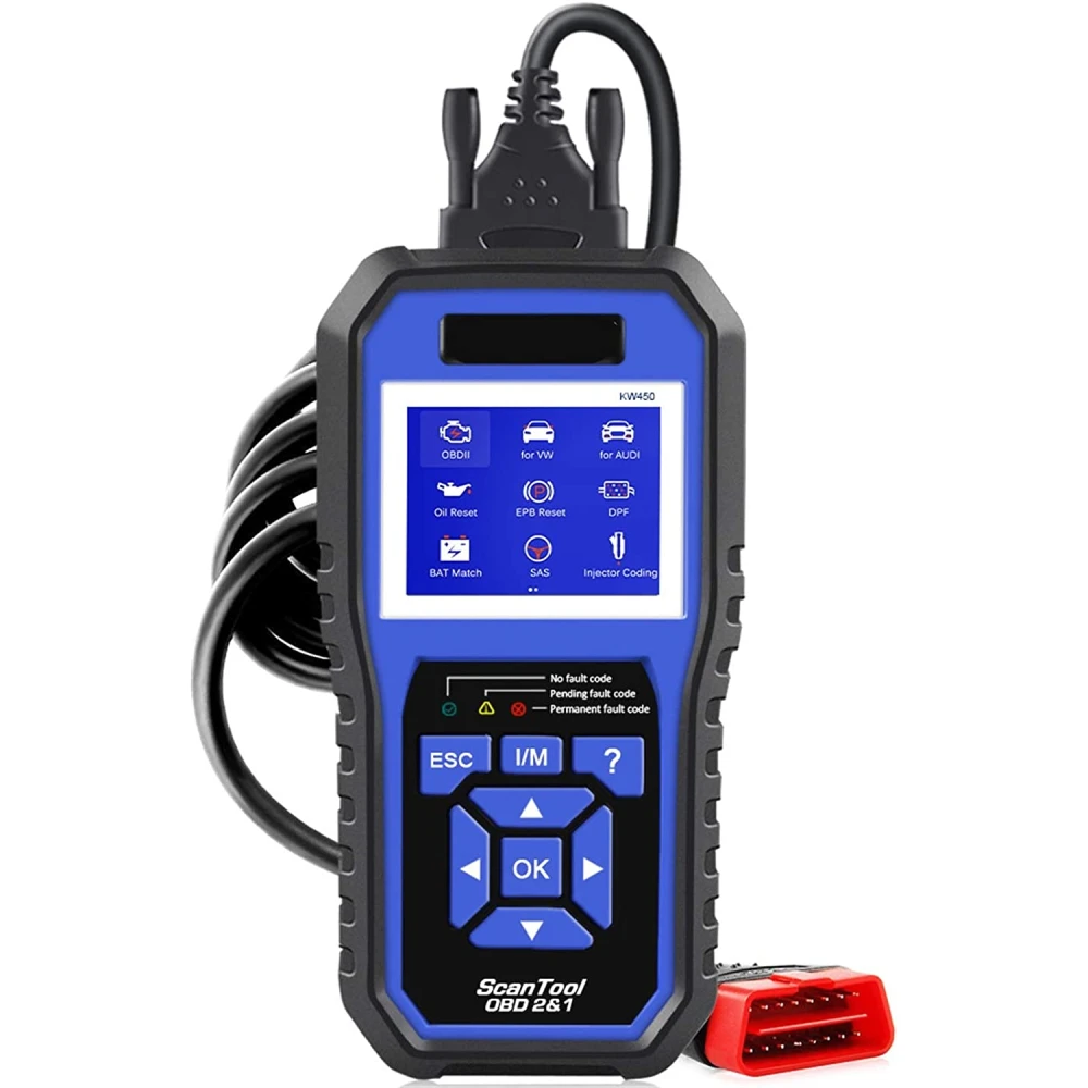 Konnwei KW450 diagnosverktyg VAG för VW Audi Seat Skoda OBD2