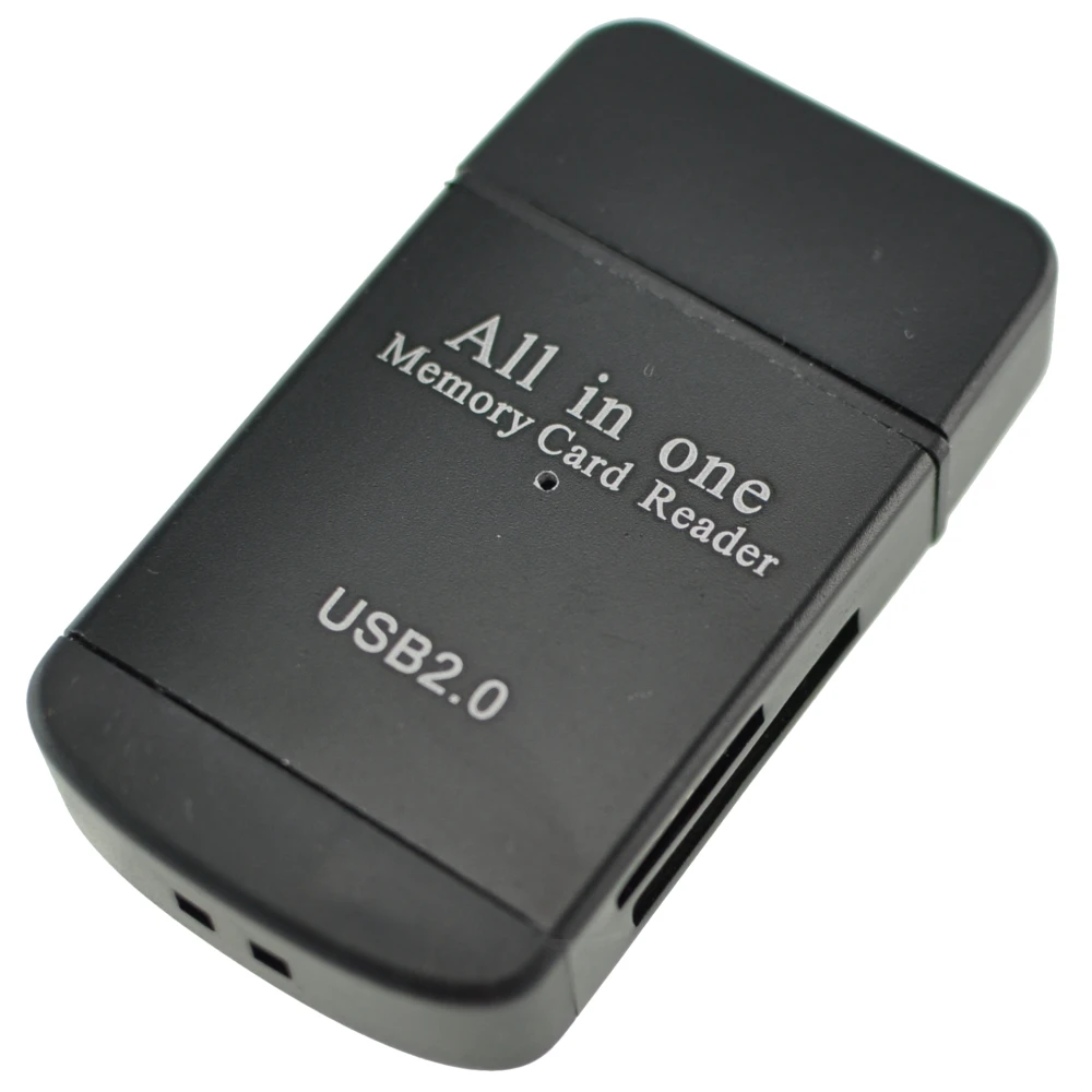 Allt-i-ett USB 2.0 minneskortläsare för Micro SD, MMC, SDHC, TF och M2