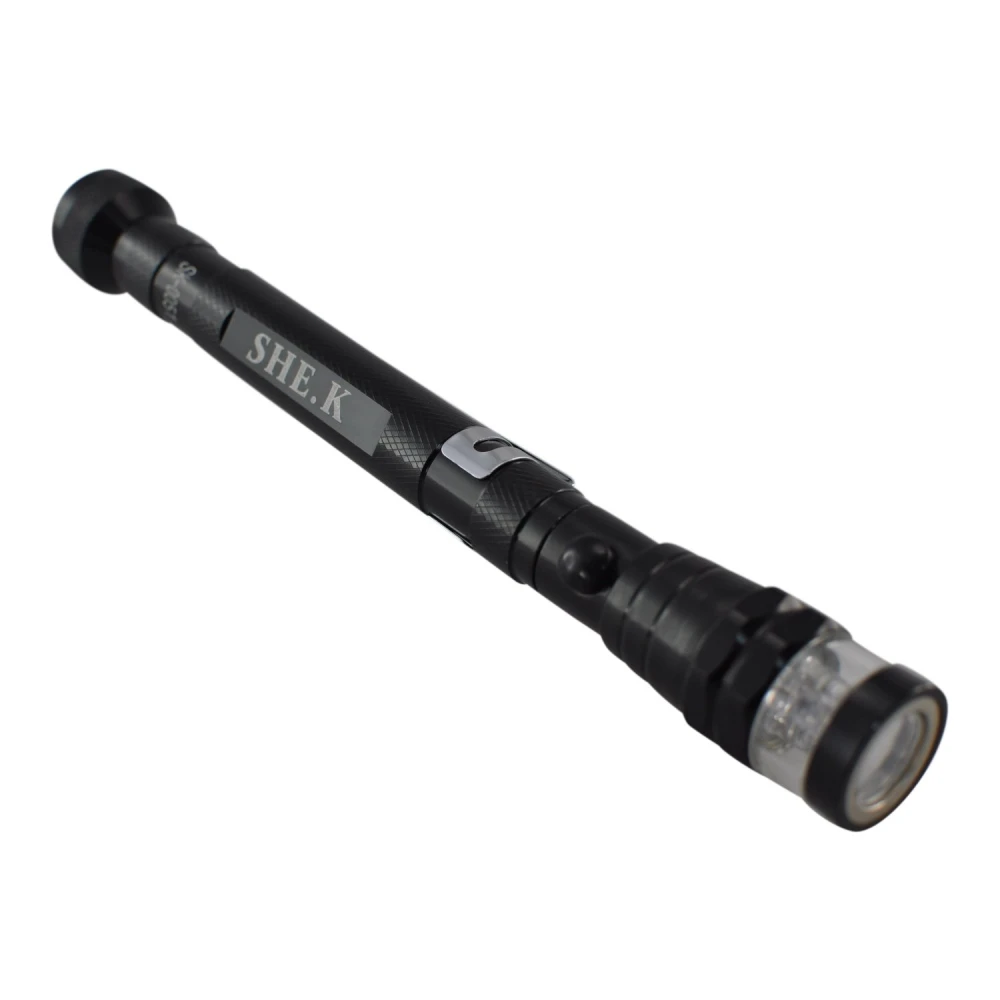 Linterna extensible y flexible con imán para sujetar herramientas